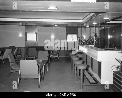 Aufgabe: Zaandlandse testvaart ms Aida III Datum: 22. Dezember 1961 Schlüsselwörter: Schiffe Name Der Einrichtung: Aida III Stockfoto