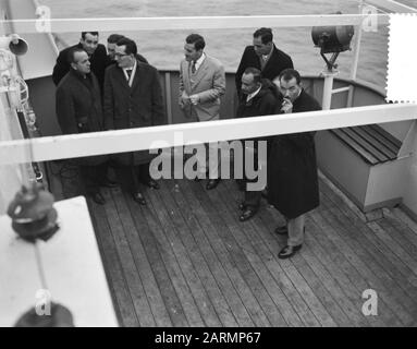 Aufgabe: Zaandlandse testvaart ms Aida III Datum: 22. Dezember 1961 Schlüsselwörter: Schiffe Name Der Einrichtung: Aida III Stockfoto