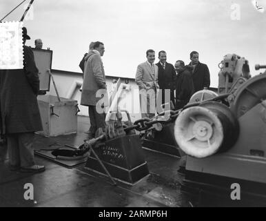 Aufgabe: Zaandlandse testvaart ms Aida III Datum: 22. Dezember 1961 Schlüsselwörter: Schiffe Name Der Einrichtung: Aida III Stockfoto