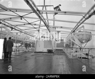 Aufgabe: Zaandlandse testvaart ms Aida III Datum: 22. Dezember 1961 Schlüsselwörter: Schiffe Name Der Einrichtung: Aida III Stockfoto