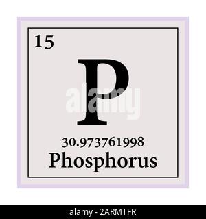 Phosphor Periodensystem der Elemente Vektor-Illustration eps 10 Stock Vektor