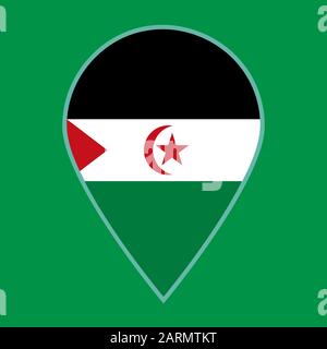 Sahrawi Arab Democratic Republic Flag Symbol Reise Vektor Stock Vektor