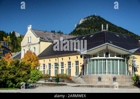 Impressionen aus dem wunderschönen historischen Dorf Bad Gastein im Salzkammergut, Österreich Stockfoto