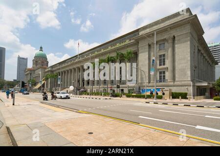 Singapur. Januar 2020. Eine Außenansicht des Gebäudes der Nationalgalerie Stockfoto