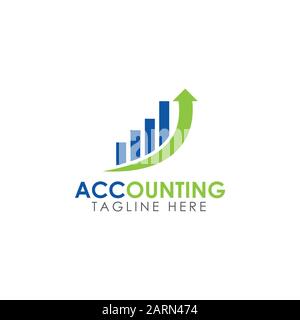 Design von Business Logos für Finanzwesen und Buchhaltung. Marketing-Diagramm Finanzunternehmen Logo Stock Vektor