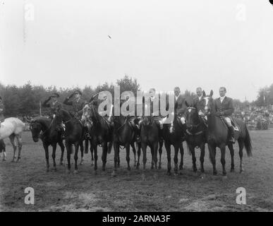 Letzter Tag in Rotterdam Concours Hippique Datum: 5. September 1954 Ort: Rotterdam, Zuid-Holland Stichwörter: Pferde Stockfoto