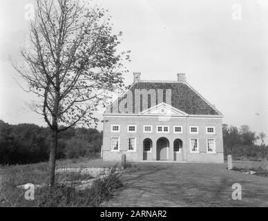 Restaurierungsarbeiten an Paleis Huis ten Bosch, Gebäuden und Innenräumen. Anhang Datum: 15. Oktober 1954 Standort: Die Haager Schlüsselwörter: Paläste, Restaurierungen Institutionenname: Paleis Huis ten Bosch Stockfoto