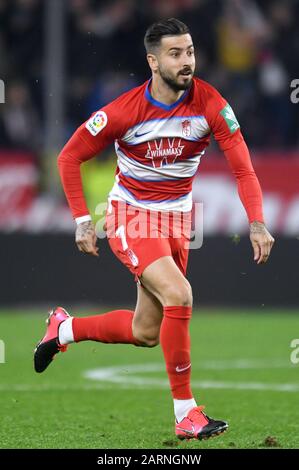 SEVILLA, 25-01-2020. Primera Division Spanische Liga. LaLiga. Estadio Ramon Sanchez-Pizjuan. Álvaro Vadillo (Granada CF) während des Spiels Sevilla FC - Granada CF. Stockfoto