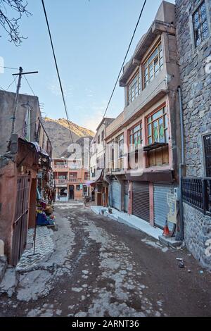 Imlil Stadt im Atlasgebirge von Marokko Stockfoto