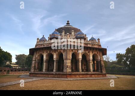 ISA Khans Grab in Humayuns Grabkomplex, Neu-Delhi, Indien. Stockfoto