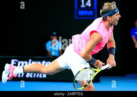 Melbourne, Australien. Januar 2020. Rafael Nadal (ESP) am 10. Tag der Australian Open. Credit: Dave Hewison/Alamy Live News Stockfoto