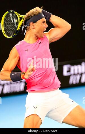 Melbourne, Australien. Januar 2020. Rafael Nadal (ESP) am 10. Tag der Australian Open. Credit: Dave Hewison/Alamy Live News Stockfoto