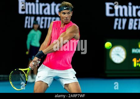 Melbourne, Australien. Januar 2020. Rafael Nadal (ESP) am 10. Tag der Australian Open. Credit: Dave Hewison/Alamy Live News Stockfoto