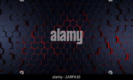 Abstrakter Wabenhintergrund. 3D-Abbildung Stockfoto