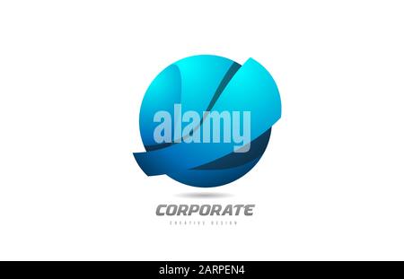 3D Blue Sphere Corporate Business Creative Logo Icon Design Stock Vektor