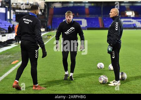 Oldham, Großbritannien. Januar 2020. Oldham, ENGLAND - 28. JANUAR Ellis allen von Oldham Athletic während des Sky Bet League 2 Spiels zwischen Oldham Athletic und Mansfield Town im Boundary Park, Oldham am Dienstag, 28. Januar 2020. (Gutschrift: Eddie Garvey   MI News) Gutschrift: MI News & Sport /Alamy Live News Stockfoto