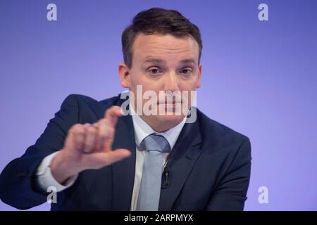 Walldorf, Deutschland. Januar 2020. Christian KLEIN, Co-Management-Sprecher (Co-CEO) jährliche Pressekonferenz der SAP AG in Walldorf, 28. Januar 2020. Weltweite Nutzung Credit: Dpa / Alamy Live News Stockfoto