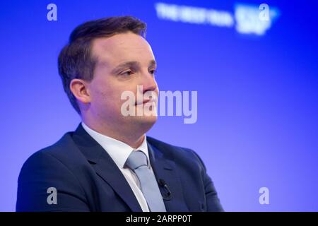 Walldorf, Deutschland. Januar 2020. Christian KLEIN, Co-Management-Sprecher (Co-CEO) jährliche Pressekonferenz der SAP AG in Walldorf, 28. Januar 2020. Weltweite Nutzung Credit: Dpa / Alamy Live News Stockfoto