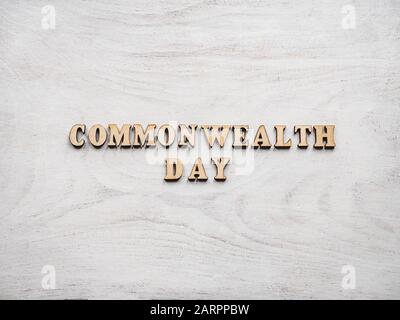 Commonwealth Day. Schöne, helle Karte. Isolierter Hintergrund Stockfoto