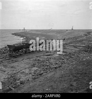 Wieringermeerpolder Datum: 8. Dezember 1945 Ort: Noord-Holland, Wieringermeer Stockfoto