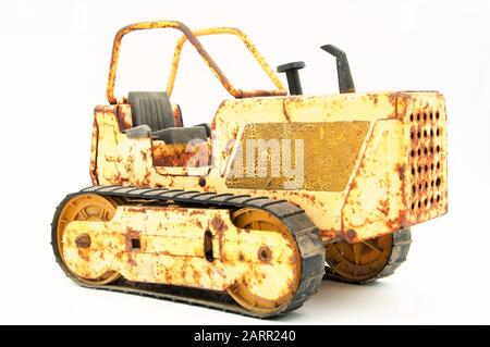 Traktor isoliert auf weißem Hintergrund Stockfoto