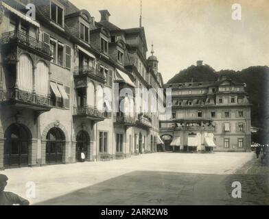 Blick auf das Sanatorium, Bad Ems, Deutschland 1900s. Stockfoto