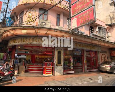 Chiang Mai/Thailand, 29. Dezember 2019 - der chinesische Luxusladen ist im chinesischen Stadtgebiet in Bangkok geöffnet. Chinesische Einwanderer haben die lange Geschichte Stockfoto