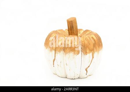 Zahl und Alphabet Holzblock ABC 123 isoliert auf weißem Hintergrund Stockfoto