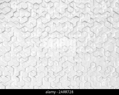 Sechsecke aus Rauten. 3D-Hintergrund Stockfoto