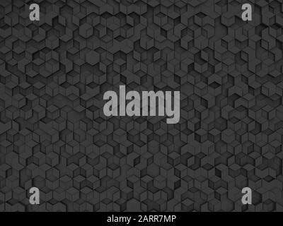 Sechsecke aus Rauten. 3D-Hintergrund Stockfoto