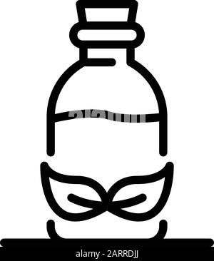 Flasche mit Lamellen, Umriss Stock Vektor