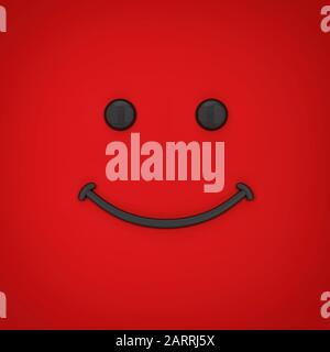 Smiley Gesicht Emoji. 3D-Abbildung Stockfoto