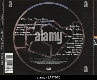CD: Pink Floyd "Wish You Were Here", Limitierte Ausgabe, veröffentlicht auf EMI-PLATTEN im Jahr 2000. Stockfoto