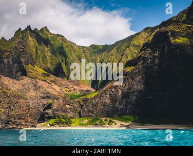 Na Pali Küste Berge Hawaii Stockfoto