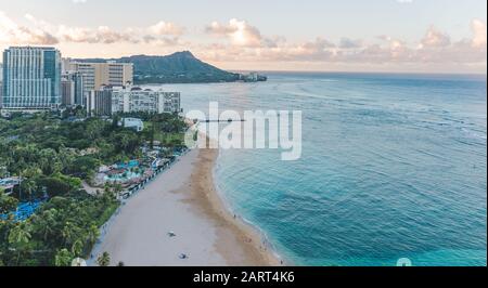 Waikiki Aerial Diamond Head Stockfoto