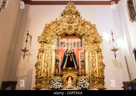 Sevilla, Spanien. Im Inneren der Basilika Cristo de la Expiracion (Christus der Verfallszeit), auch bekannt als El Cachorro Stockfoto