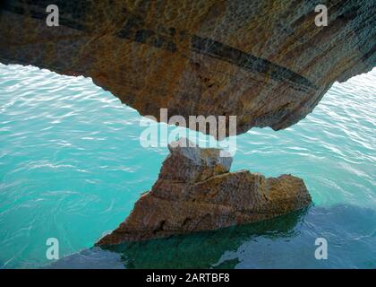 Marmorhöhlen in Chile im General Carrera Lake Stockfoto