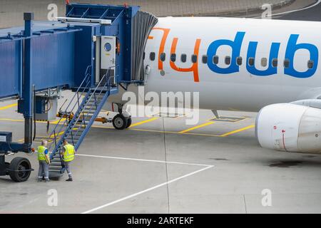 Juli 2019 In Moskau, Russland. Flugzeug Boeing 737-800 flydubai Airline am Flughafen Vnukovo in Moskau. Stockfoto