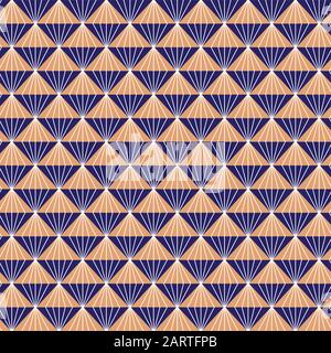 Nahtlose Art Deco Dreieck Muster Hintergrund Stock Vektor