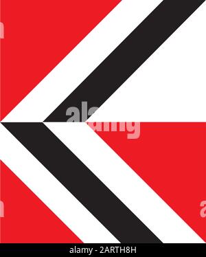 K-Logo im abstrakten Stil Stock Vektor