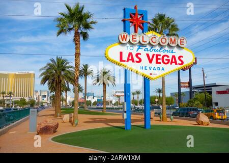 "Welcome to Las Vegas" unterzeichnen am Las Vegas Strip Stockfoto