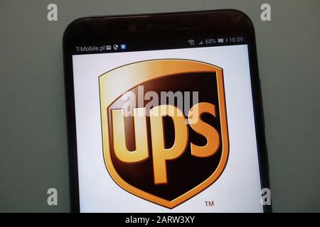 USV-Logo auf einem Smartphone Stockfoto