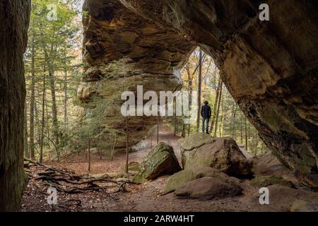 USA, Deep South, Tennessee, Big South Fork National River and Recreation Area, Twin Arches, (m) Stockfoto