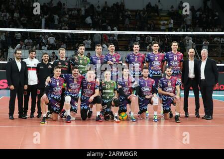 Perugia, Italien, 29. Januar 2020, richten Sie die sir sicoma monini perugia während Sir Sicoma Monini Perugia vs Tours VB - Volleybal Champions League Men Championship - Credit: LPS/Loris Cerquiglini/Alamy Live News aus Stockfoto