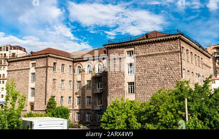 Sowjetischen Gebäude in Jerewan, Armenien Stockfoto