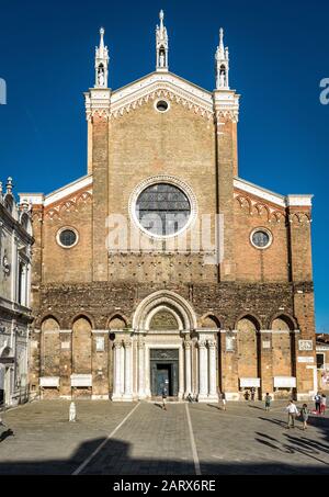 Venedig, Italien - 21. Mai 2017: Die Basilika San Giovanni e Paolo an sonnigen Tagen. Stockfoto