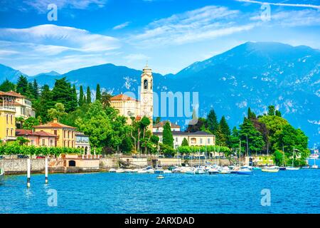 Tremezzo Tremezzina im Comer Seengebiet. Blick auf das traditionelle italienische Dorf am See. Italien, Europa. Stockfoto