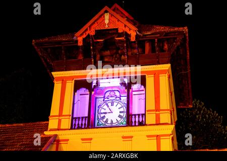 Sree Padmanabhaswamy Temple und lakshadeepam padmatheertham Teich während der Zeremonie, Thiruvananthapuram, Kerala, Indien Stockfoto