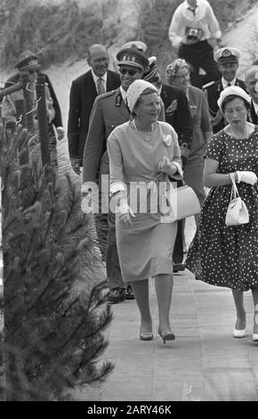 Staatsbesuch König Baudouins 1959 Zweiter Tag des Besuches von König Baudouin. Besuch in Noordwijk Datum: 9. Juli 1959 Ort: Noordwijk, Zuid-Holland Schlüsselwörter: Königshaus, Staatsbesuche, Princes persönlicher Name: Boudewijn, König von Belgien, Juliana, Königin Stockfoto