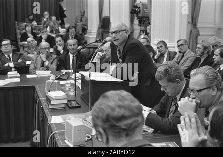 Zweite Kammer; allgemeine Erwägungen, Premier den Uyl Antwortdatum: 10. Oktober 1974 Stichwörter: Premiers persönlicher Name: Uyl, Joop den Stockfoto